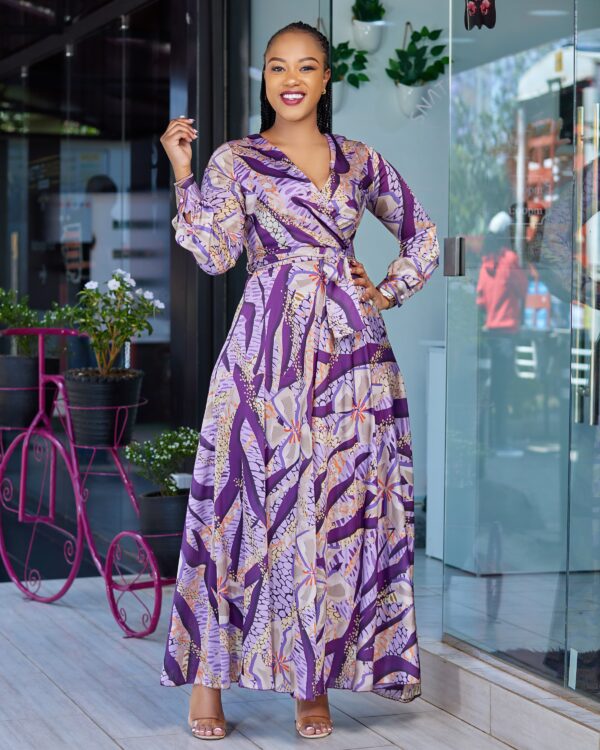 Purple printed maxi